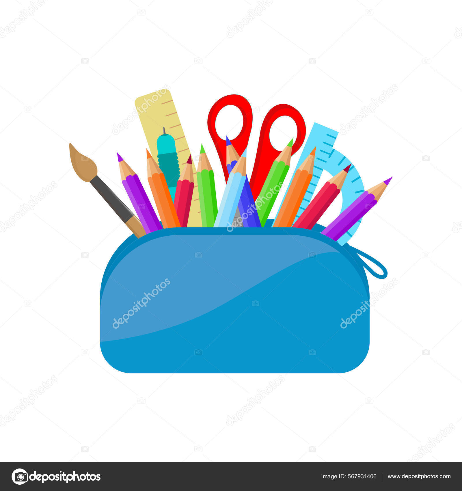 Bright School Pencil Case Detection School Stock Vector Image by ©Alexander2910 #567931406 Bright School Pencil Case Detection School Stock Vector Image by ©Alexander2910 #567931406