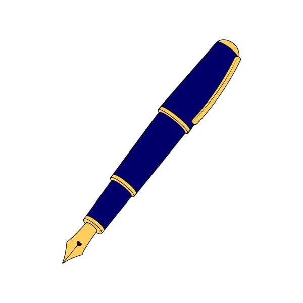 classic fountain pen isolated on white background ,vector