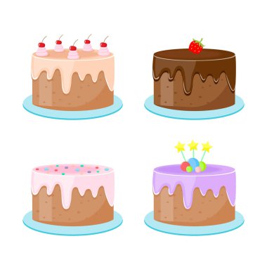 Beyaz arkaplanda izole edilmiş pastalar.