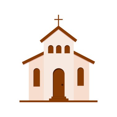 Church vector isolated icon.  Church vector isolated