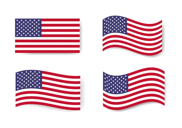 アメリカの国旗 愛国的な背景 ベクトル イラスト Eps — ストックベクタ
