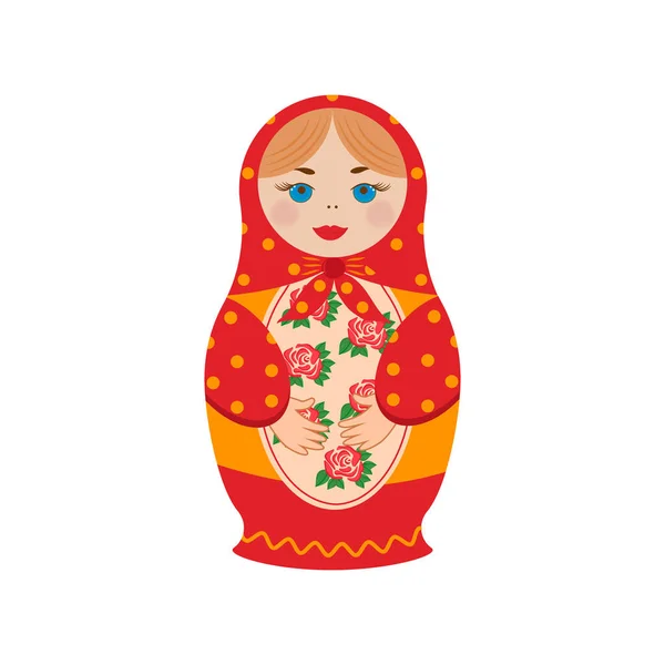 Ilustración Vectorial Muñeca Rusa Matryoshka — Vector de stock