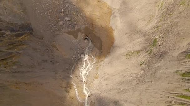 Беспилотник Пролетает Над Ледником Чалади Местиа Сванети Грузия Высококачественные Кадры — стоковое видео