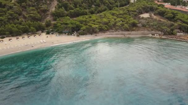 Plaża Kidrak Oludeniz Rejon Mugla Turcji Letni Dzień Tak Wysokiej — Wideo stockowe