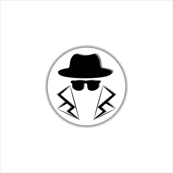 Spy Secret Service Anonymous Person Icon Vector Illustration — Stock Vector