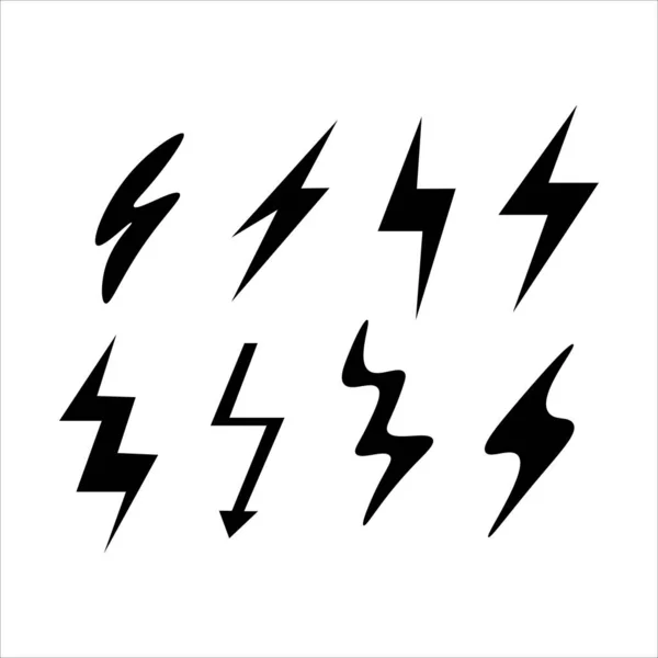 Lightning Set Icon Vector Illustration — Vetor de Stock