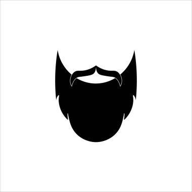 beard and mustache icon vector 10 eps