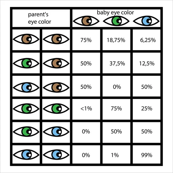 Генетика Цвет Глаз Ребенка Иконка Вектор Иллюстрация Eps — стоковый вектор