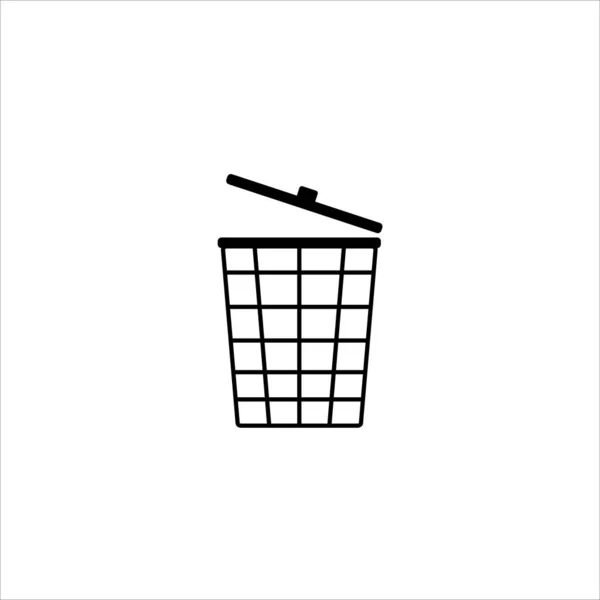 Mülleimer Symbol Vektor Abbildung Folgen — Stockvektor