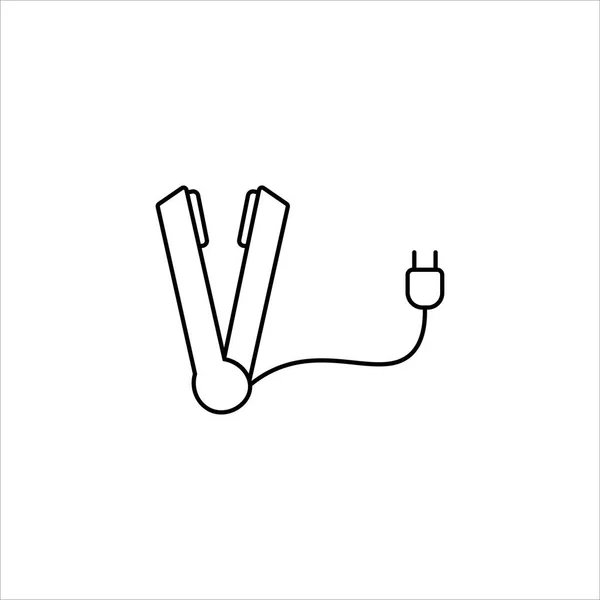 Haarglätter Symbol Vektor Illustration Folge — Stockvektor