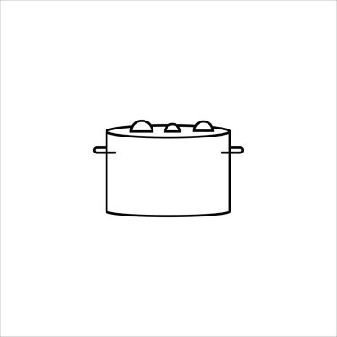 Kaynayan kap ikon vektör illüstrasyonu