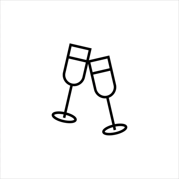Glasses Drink Icon Vector Illustration Symbol — Stock Vector