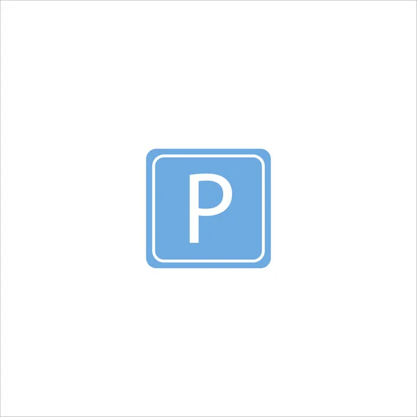 Znak Parkingowy Ikona Wektor Ilustracja Symbol — Wektor stockowy