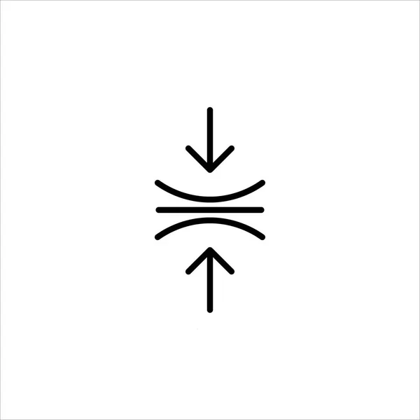 Symbol Vektorové Ilustrace Ikony Elasticity — Stockový vektor