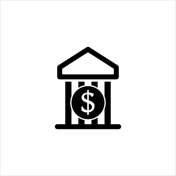 Ícone Banco Símbolo Ilustração Vetorial — Vetor de Stock