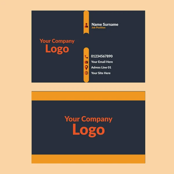 Business Card Design Template Online — Archivo Imágenes Vectoriales