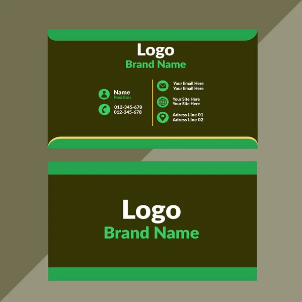 Business Card Design Template Word — Archivo Imágenes Vectoriales