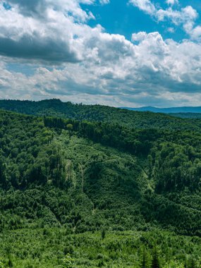 Dark shadows on the mountain slope