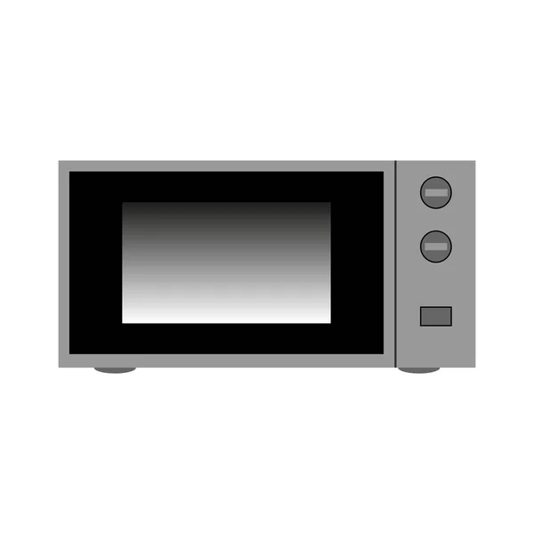 Grey Microwave Oven Icon Isolated White Background Simple Graphic Design — Vector de stock