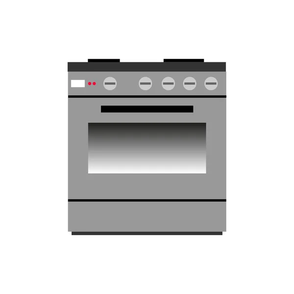 Estufa Cocina Gris Icono Aislado Sobre Fondo Blanco Elemento Diseño — Vector de stock