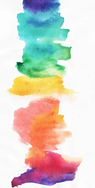 Υδατογραφία Και Gouache Φόντο Χρώματα Ουράνιο Τόξο — Φωτογραφία Αρχείου