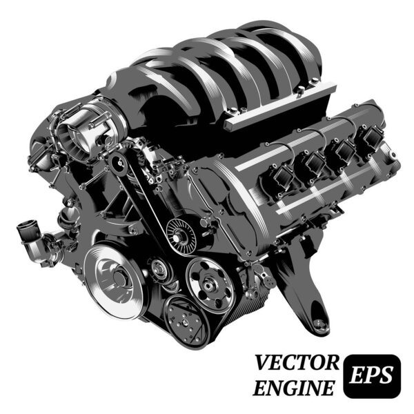 A vector illustration for engine