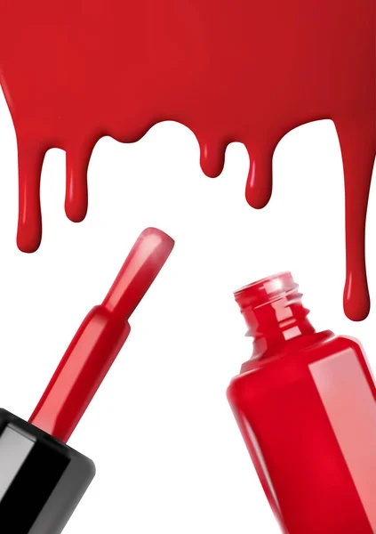 Smalto Rosso Dripping Rosso Senza Cuciture Vettore Senza Soluzione Continuità — Vettoriale Stock