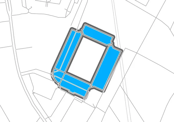Hamburgo Estádio Futebol Mapa Vetorial Esboço Mapa Bundesliga Foi Desenhado — Vetor de Stock
