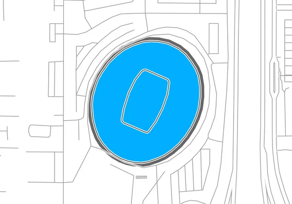 아메리칸 Nhl American Football Nhl Stadium 지도의 개요이다 지도는 사이드 — 스톡 벡터