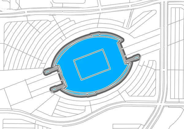 Arlington American Football Nhl Stadium Outline Vector Map Football Statium — Stock Vector