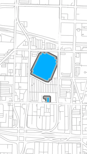印第安纳波利斯 美式足球Nhl体育场 平面图 足球统计图是用白色区域和主要道路及小道的线条绘制的 — 图库矢量图片