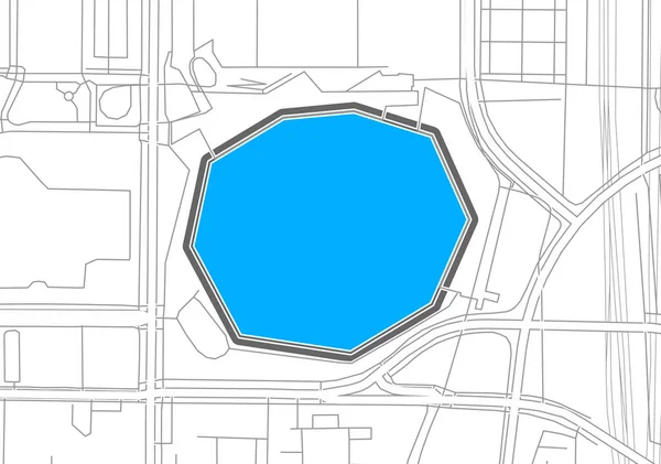 Atlanta Estadio Nhl Fútbol Americano Mapa Vectorial Esquemático Mapa Del — Vector de stock