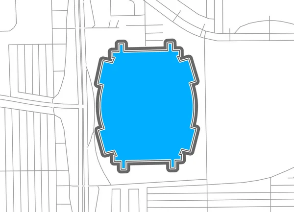 Houston Stade Lnh Football Américain Plan Vectoriel Carte Statium Football — Image vectorielle