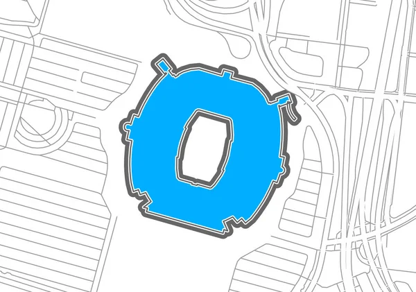 Jacksonville Estadio Nhl Fútbol Americano Esquema Mapa Vectorial Mapa Del — Vector de stock