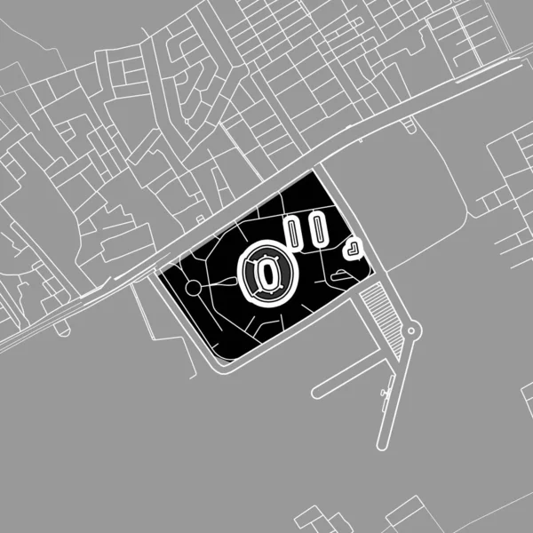 Alexandria Estádio Mlb Beisebol Mapa Vetorial Esboço Mapa Estádio Beisebol — Vetor de Stock