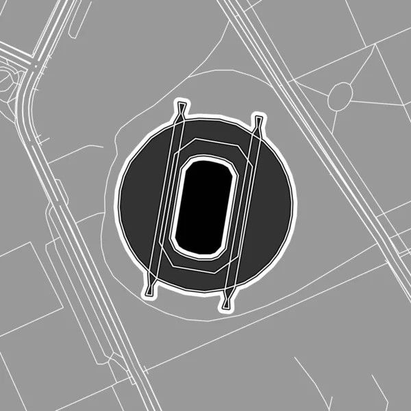 Sydney Stade Mlb Baseball Plan Vectoriel Carte Baseball Statium Été — Image vectorielle