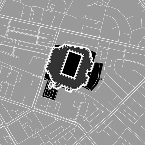 Dublin Baseball Mlb Stadium Mapa Vectorial Mapa Del Estadio Béisbol — Vector de stock