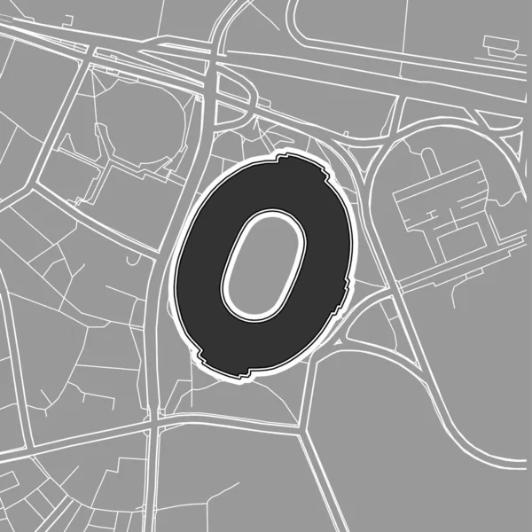 Токио Бейсбольный Стадион Маракана Векторная Карта Карта Бейсбольной Статистики Нарисована — стоковый вектор