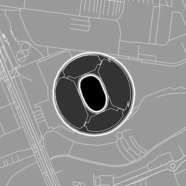 Marsella Estadio Béisbol Mlb Esquema Mapa Vectorial Mapa Del Estadio — Vector de stock