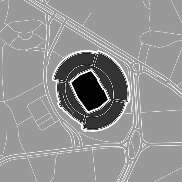 Montevideo Stade Baseball Mlb Plan Vectoriel Carte Baseball Statium Été — Image vectorielle