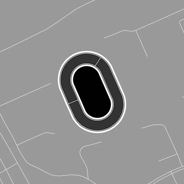 的黎波里 棒球Mlb体育场 线路图 棒球场的统计图是用白色区域和主要道路及小道的线条画出的 — 图库矢量图片