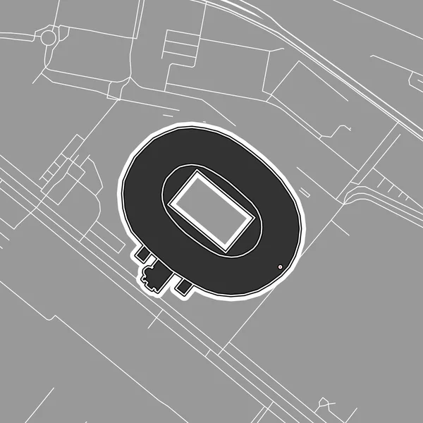 Stuttgart Baseball Mlb Stadium Esquema Mapa Vectorial Mapa Del Estadio — Archivo Imágenes Vectoriales