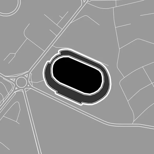 Belgrad Beyzbol Mlb Stadyumu Ana Hat Vektör Haritası Beyzbol Stadyum — Stok Vektör