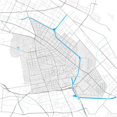 Neukoelln, Berlin, Deutschland yüksek detay vektör haritası