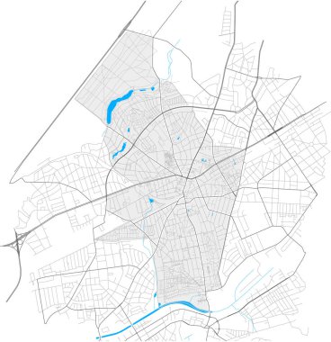 Zehlendorf, Berlin, Deutschland yüksek detaylı vektör haritası
