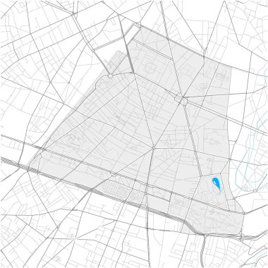 14. bölge, Paris, FRANCE yüksek detay vektör haritası