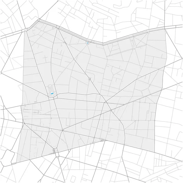 9Th Arrondissement París Francia Mapa Vectorial Alto Detalle — Vector de stock
