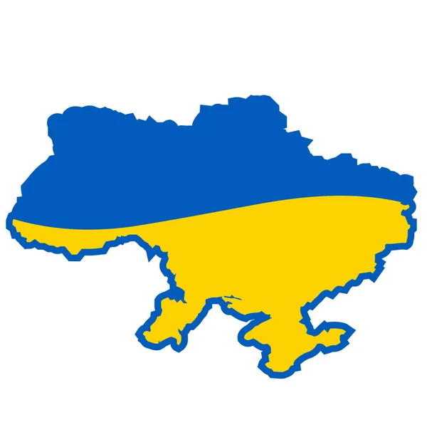 Map Territory Ukraine Blue Yellow Colors Glory Ukraine Independent State — Stock Vector