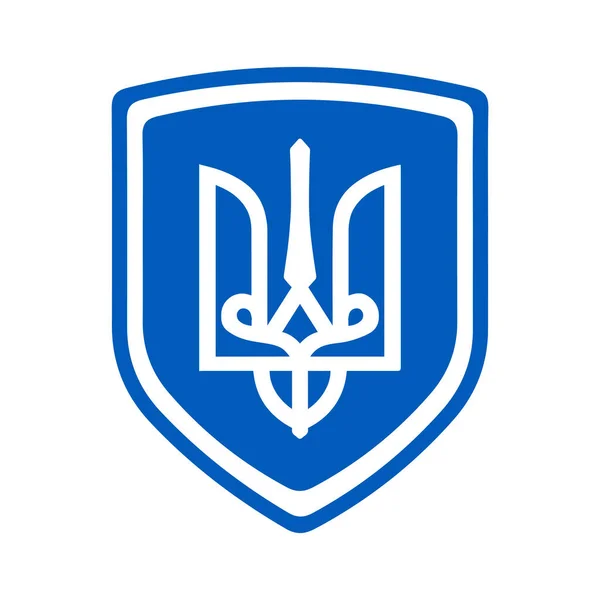 Coat Arms Ukraine Blue Shield — Stock Vector