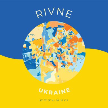 Rivne, Ukrayna, vatansever harita baskı şablonu